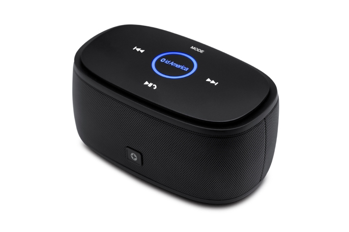 id America TouchTone Portable Wireless Bluetooth Travel Speaker (black)
