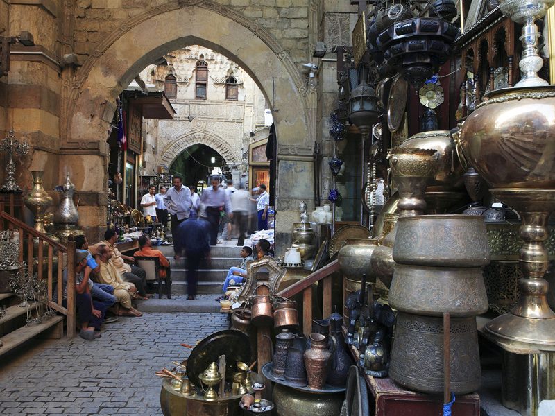 Khan El-Khalili Bazaar in Cairo, Egypt