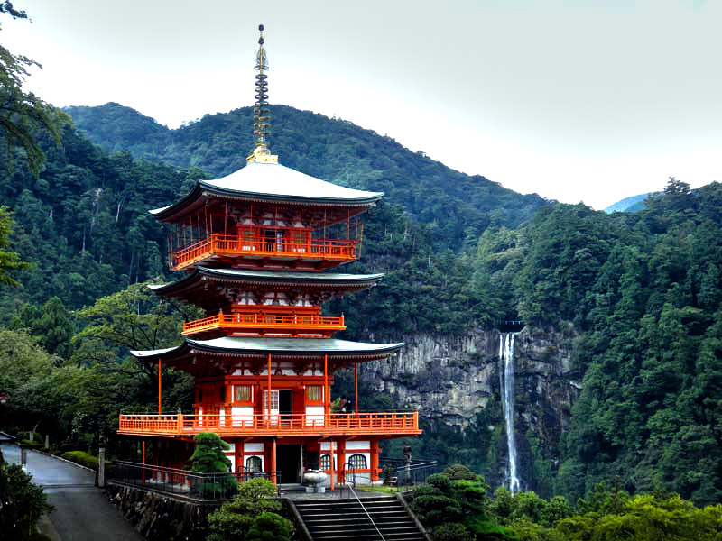 Nachi Taisha Waterfall Along Japan's Kumano Kodo Pilgrimage