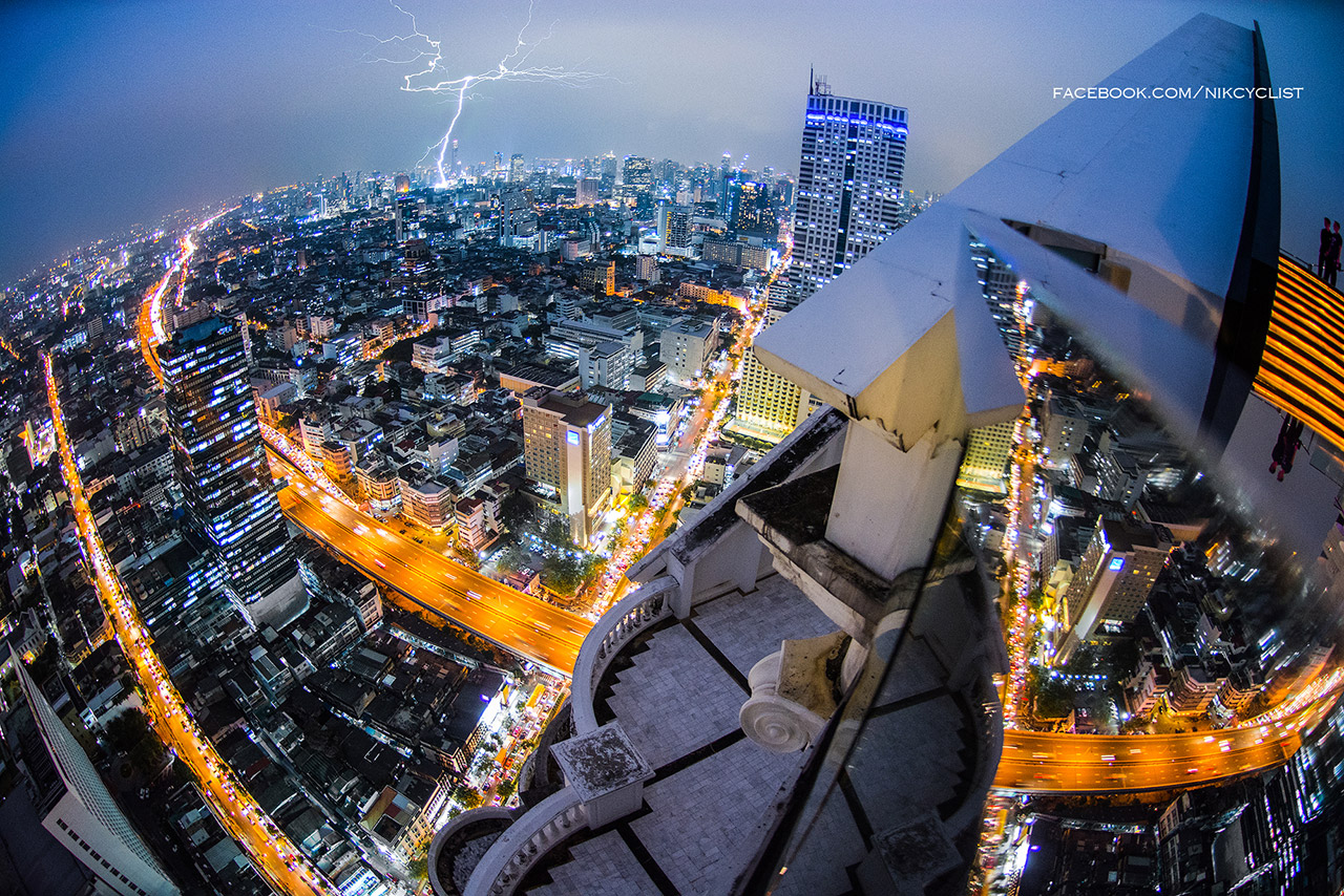 Aerial view of Bangkok from Lebua Tower, Thailand