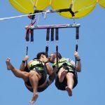 Sky-high Kiss with Island Style Parasail in Newport