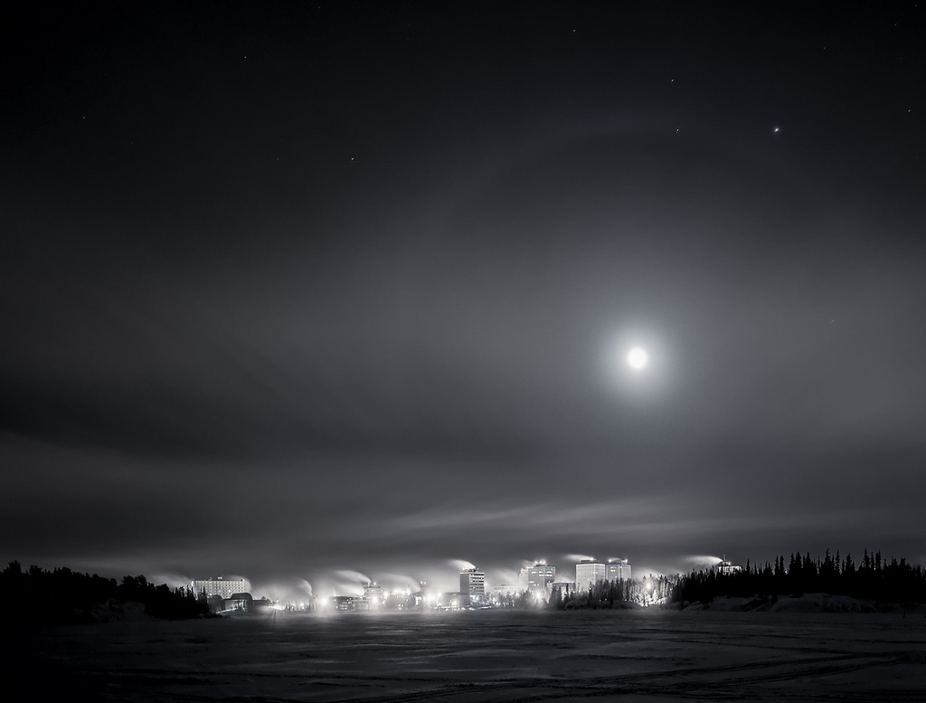 Nighttime in Yellowknife, Canada
