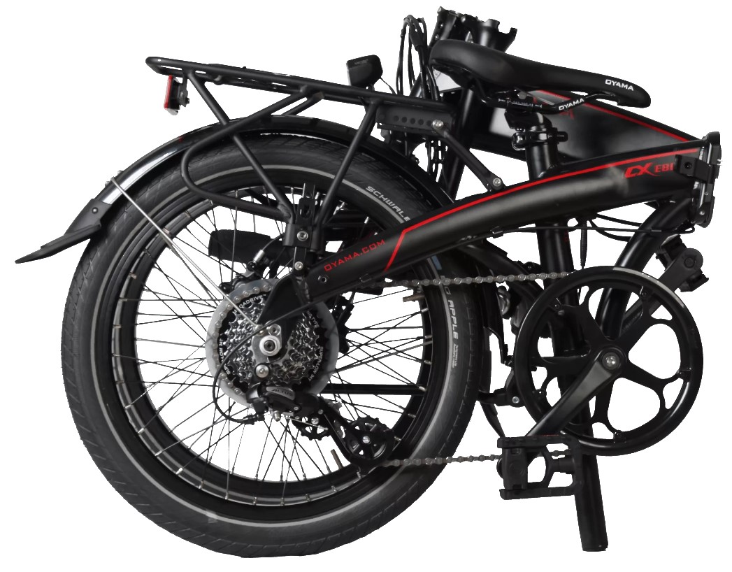 Oyama CX E8D Series II Folding Electric Bike (Folded)