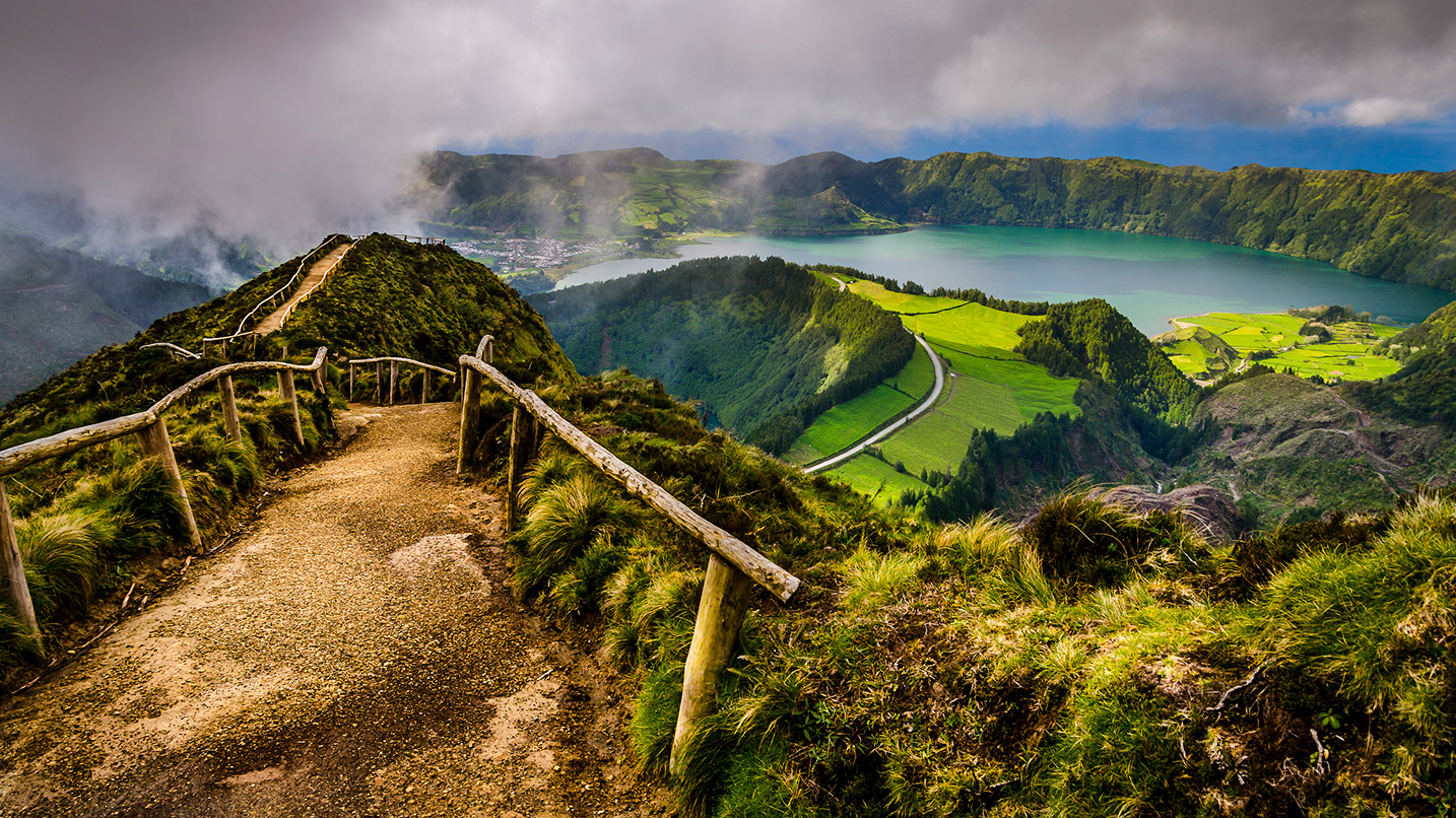 Pathway to the Twin Lakes, Sao Miguel, Azores