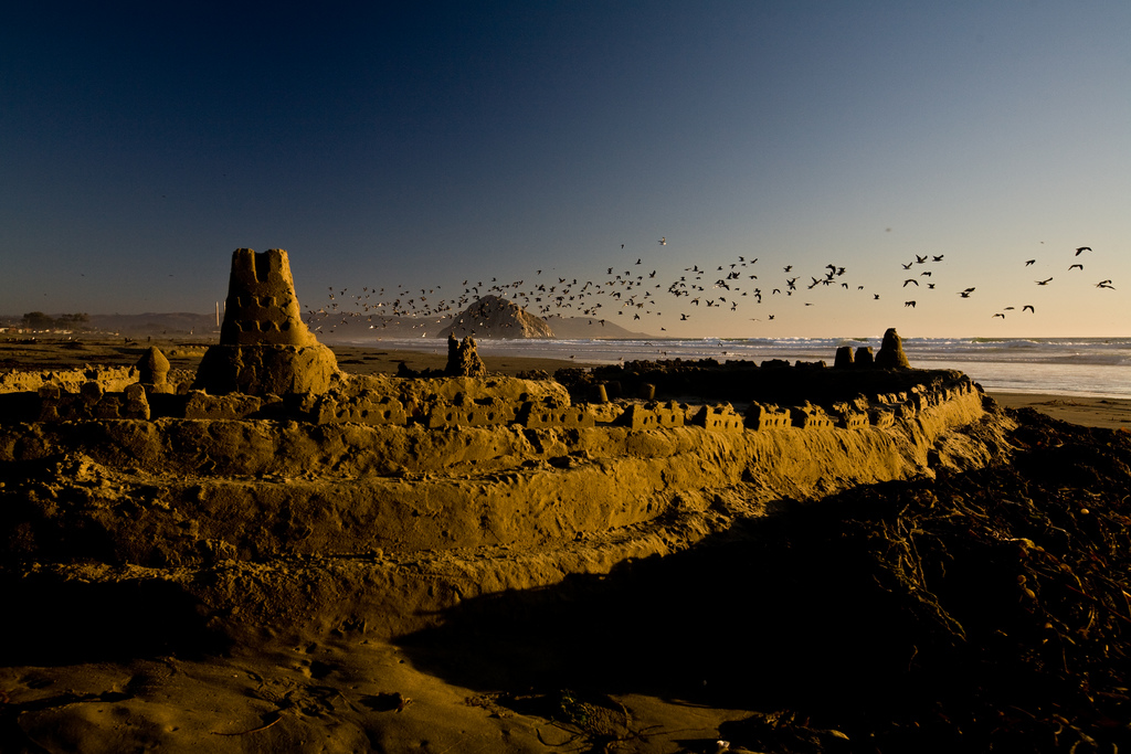 Sandcastle at Sunset, Morro Bay, California