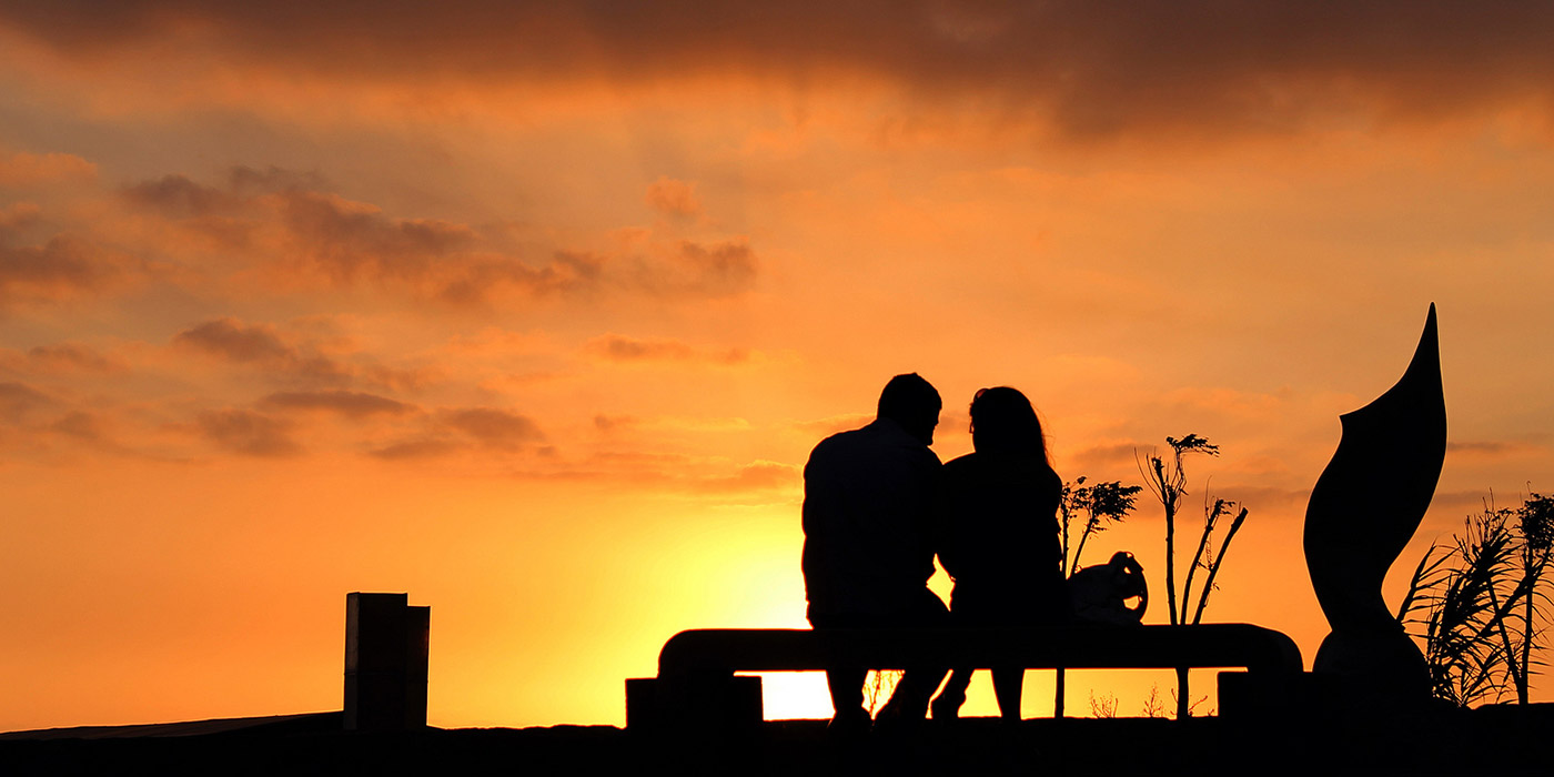 Silhouette of Lovers in Lebanon