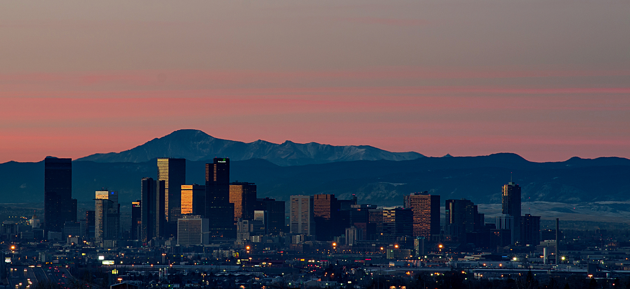 Sunrise Over Downtown Denver, Colorado