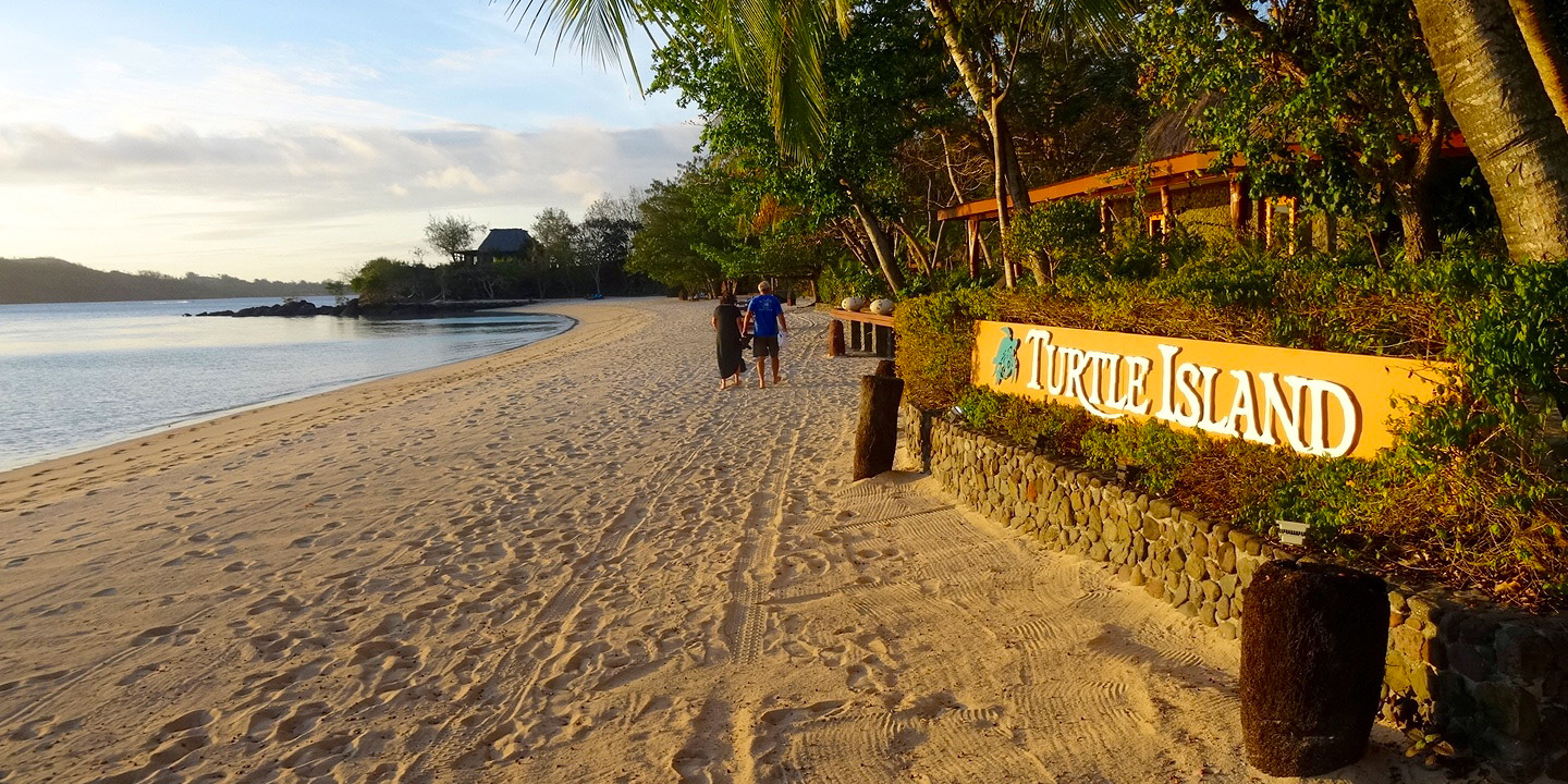 Sign at Turtle Island, Fiji