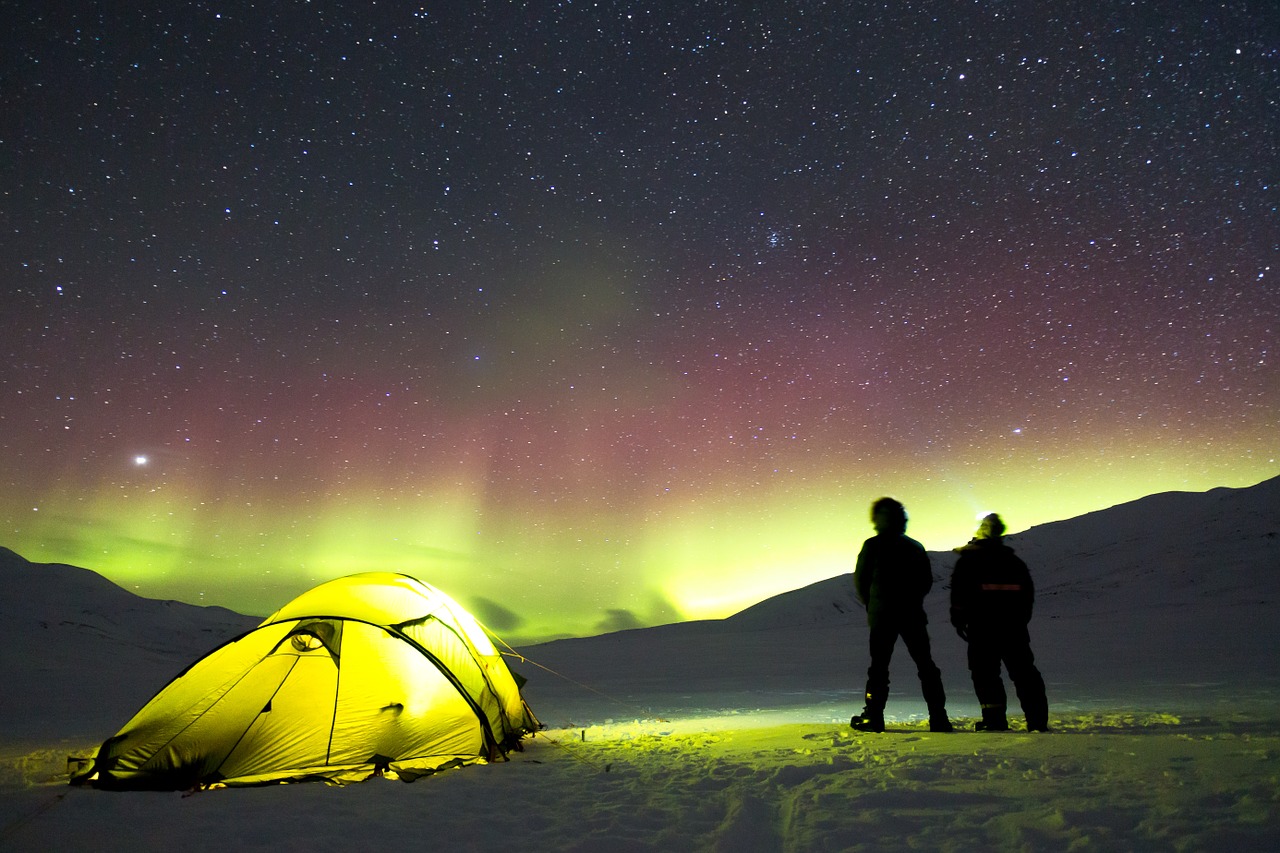 Winter Camping Under the Northern Lights